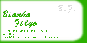 bianka filyo business card